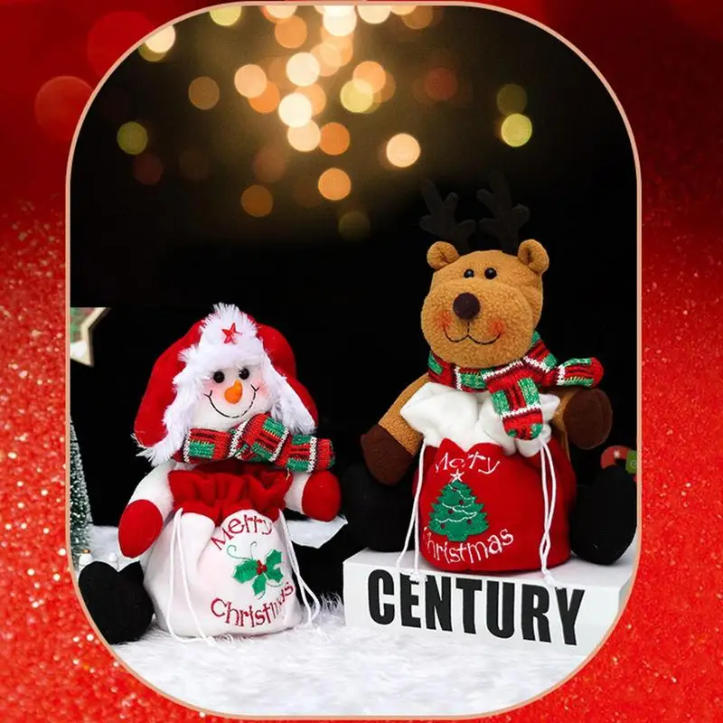 

Рождественские подарочные пакеты в форме героев мультфильмов со шнурком