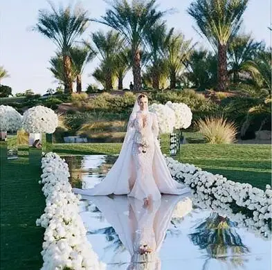 

Super Bright Double Face Wedding Mirror Carpet , Wedding Carpet