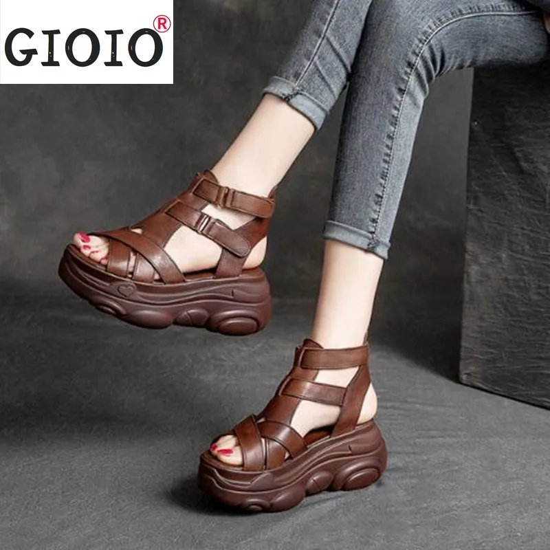 

Сандалии женские в римском стиле, удобные босоножки на массивной подошве, модная летняя обувь, 2022