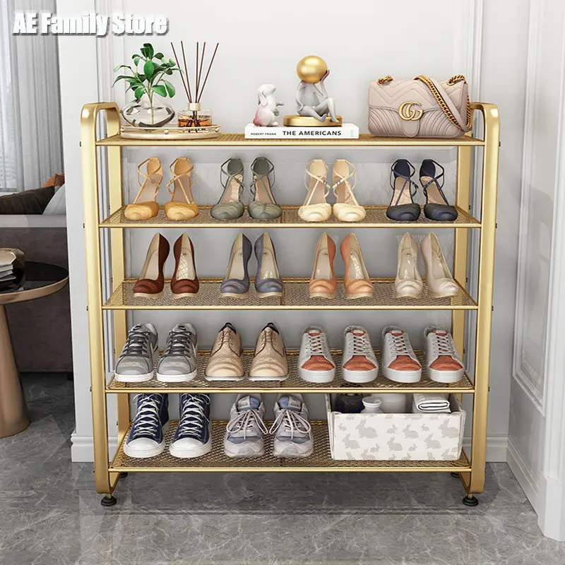 

Modern shoe rack balcony hallway multi-layer iron plant flower stand Storage Shelf Living room furniture vertical rack Cabinet