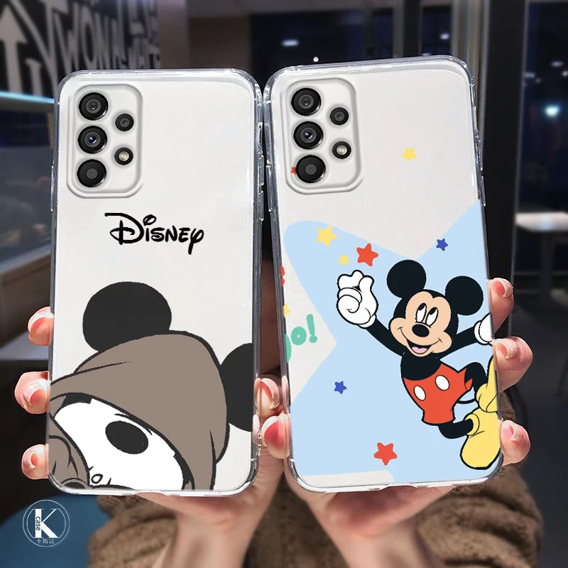 

Misney Minnie Phone Case For Samsung A01 A11 A21 A31 A41 A51 A71 A81 A91 A42 A12 A02S Transparent luxury Silicone Funda Cover