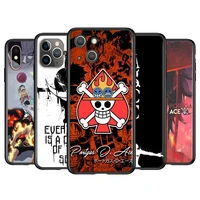 one piece ace silicone cover for apple iphone 13 12 mini 11 pro xs max xr x 8 7 6 6s 5 plus se phone case coque