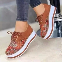 2021 high quality embroidered flowers platform shoes women flats zapatillas mujer casual ladies feminino plus size 43