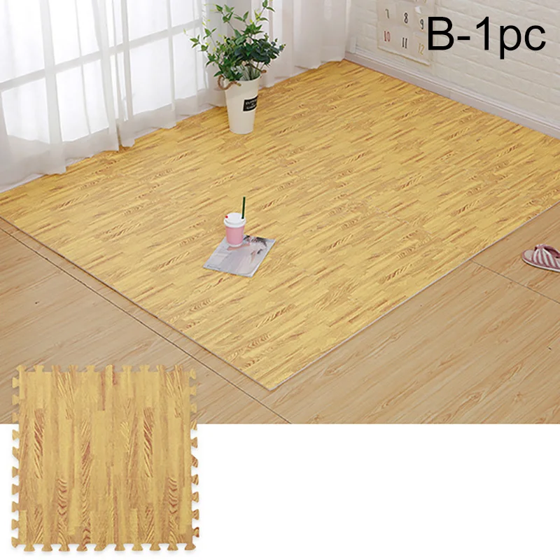 

16Pcs EVA Bedroom Soft Floor Foam Puzzle Mat Baby Play Mat Imitation Wood Floor Pattern Interlocking Children Crawling Carpet