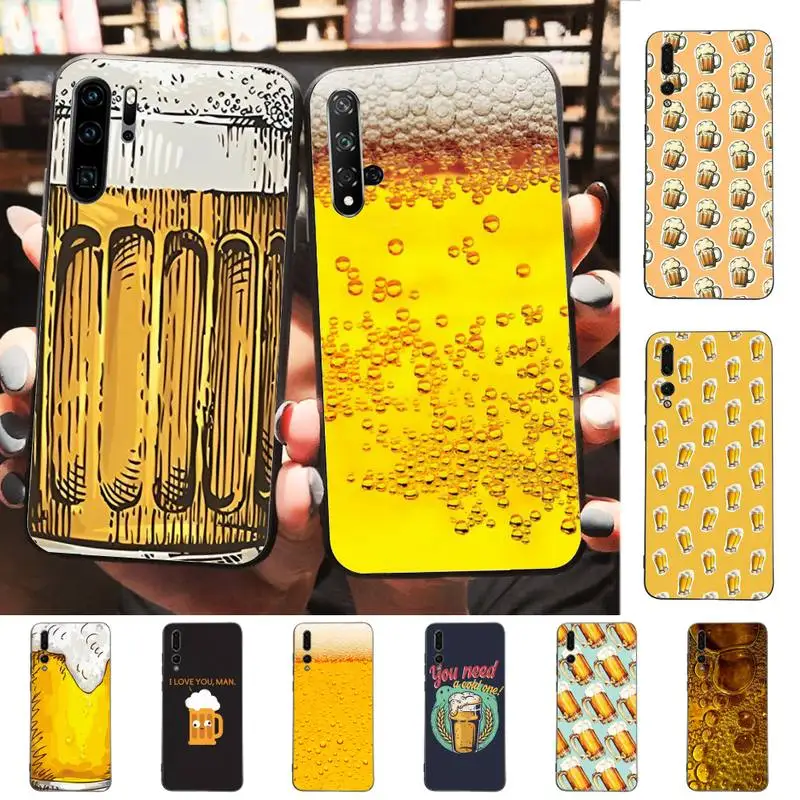 

World Beers Alcohol Summer Bubble Phone Case for Huawei P30 40 20 10 8 9 lite pro plus Psmart2019