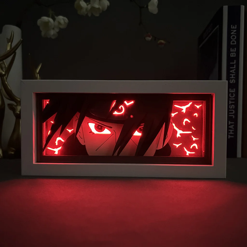 Naruto Minato Action Figure Toys Paper Carving Light Lamp For Room Decor Kid Brithday Gift
