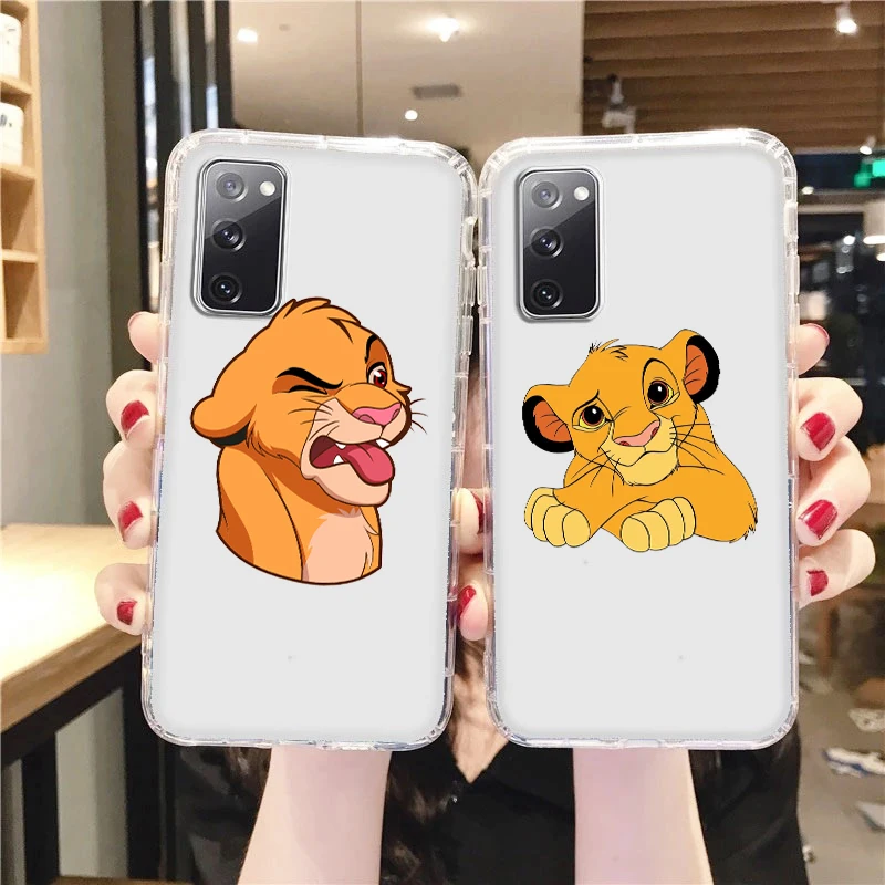 

Lion King Cute Anime Transparent Phone Case For Samsung A73 A72 A71 A53 A52 A51 A42 A33 A32 A23 A22 A21S A12 A03 5G