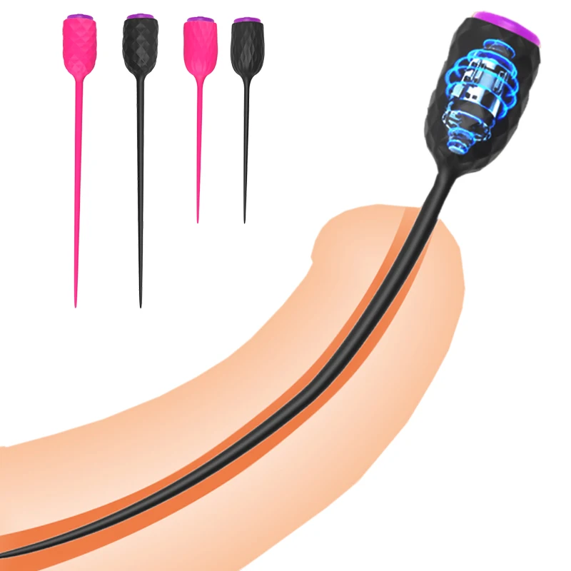 Вибратор пенис пробка уретра катетер расширитель секс-игрушки для мужчин