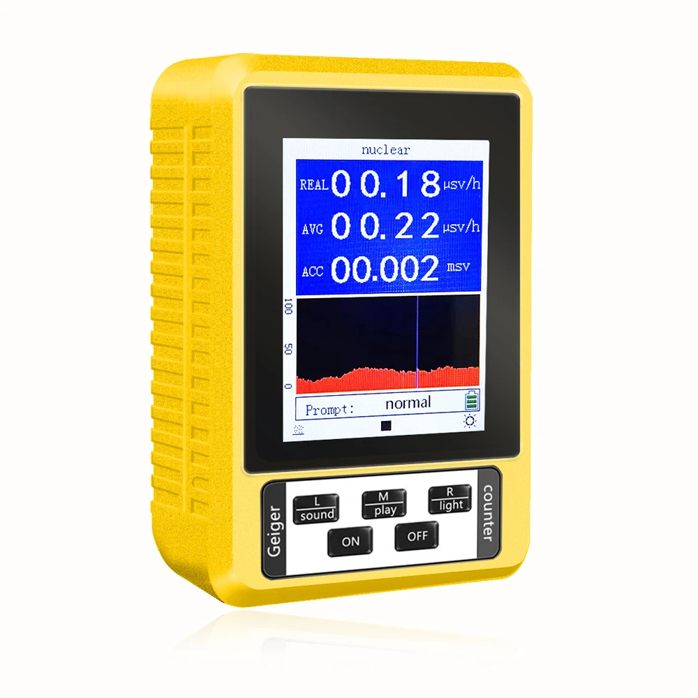 BR-9C XR-3 Nuclear Radiation Detector 2-in-1 EMF Tester Geiger Counter Color Display Screen Personal Dosimeter Marble Detectors