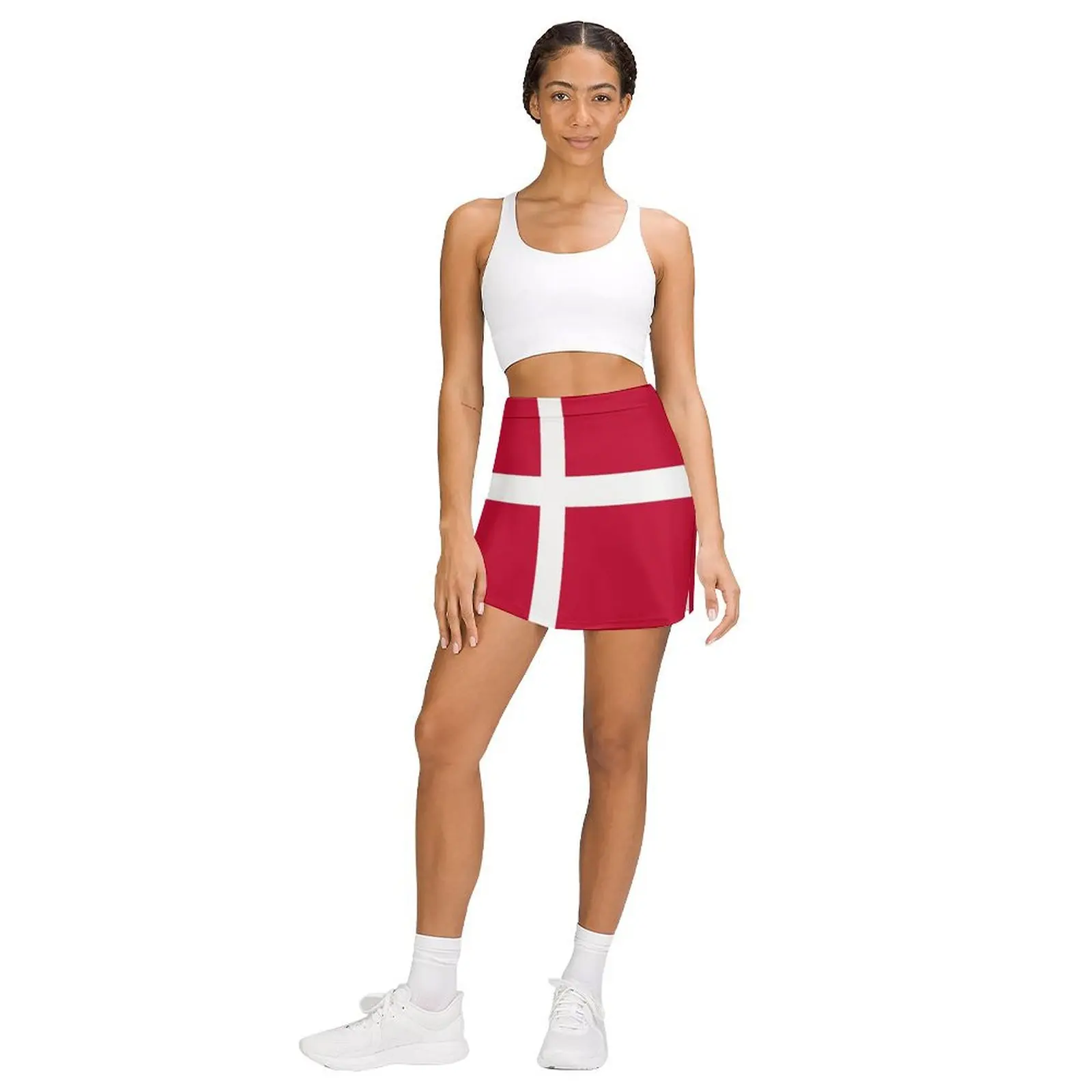 Мини-юбка с датским флагом Дании короткие юбки для женщин женская короткая юбка