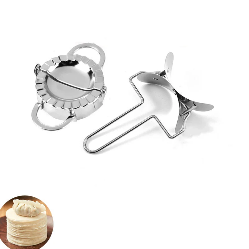 Dough Cutter Dumpling Mould Dumpling Maker Set Pastry Pie Ravioli Circle Roller Cutters Pizza Roller Machin Kitchen Tools