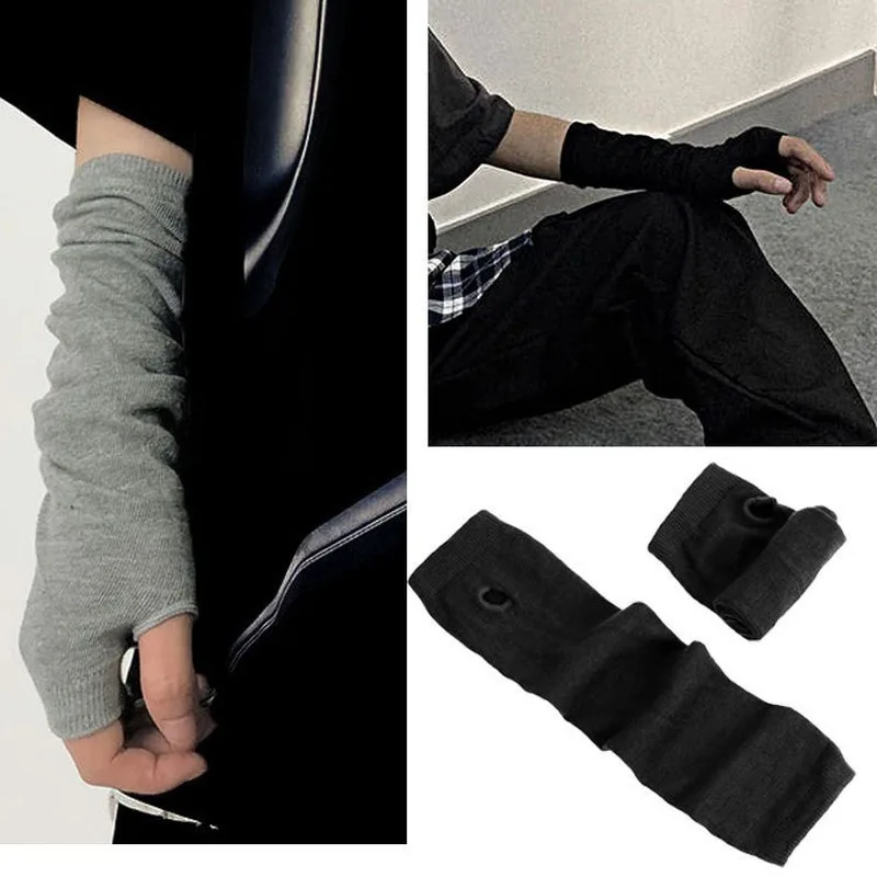 

Аниме перчатки косплей Темный ниндзя рукавицы нарукавники мужские женские модные солнцезащитные сохраняющие тепло манжеты Лолита без пальцев нарукавники
