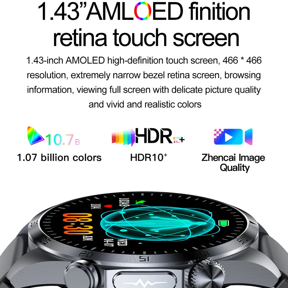 Смарт-часы с AMOLED-экраном 1 43 дюйма цвет в ассортименте