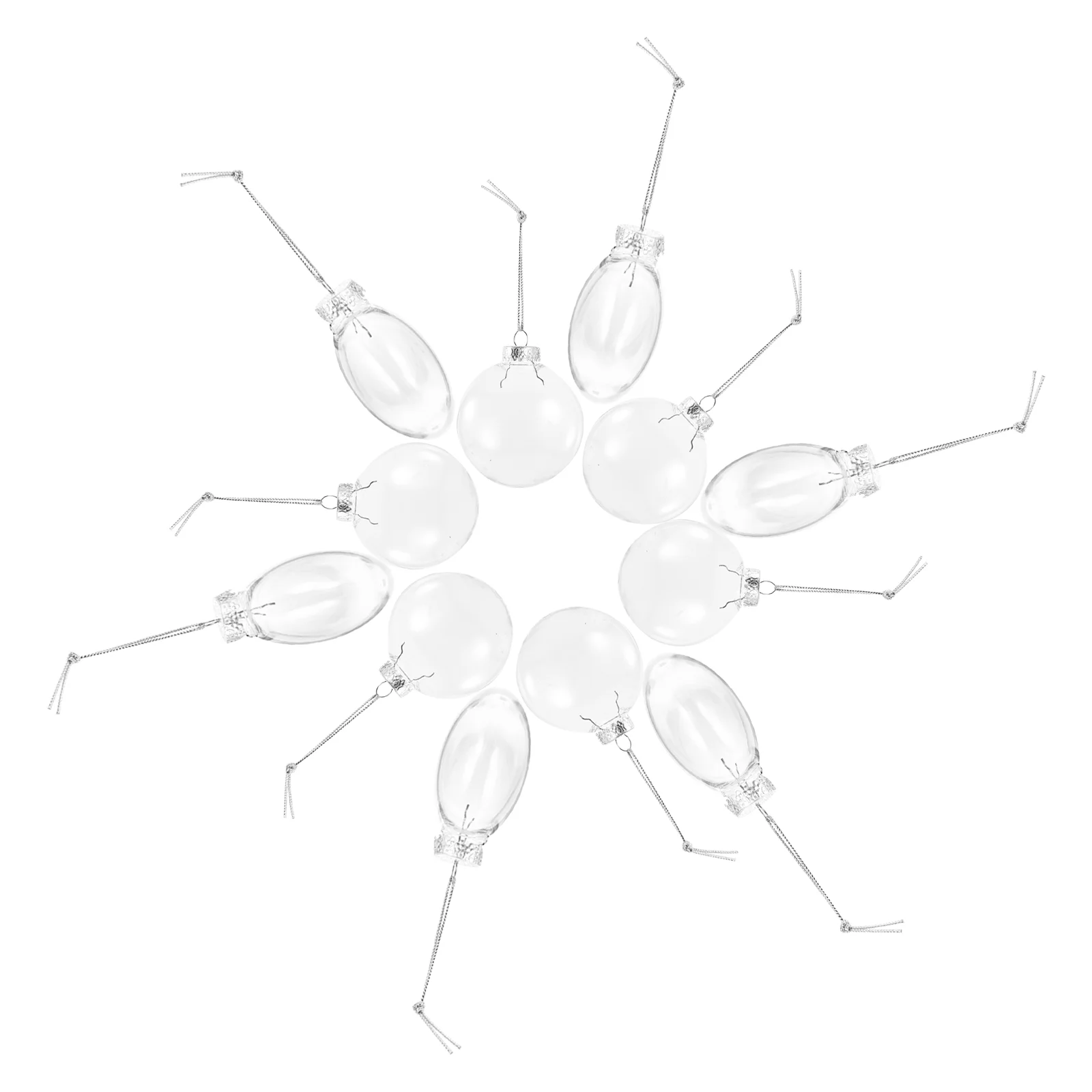 

12 Pcs Clear Party Supplies Balls Decoration Tree Decorative Plastic