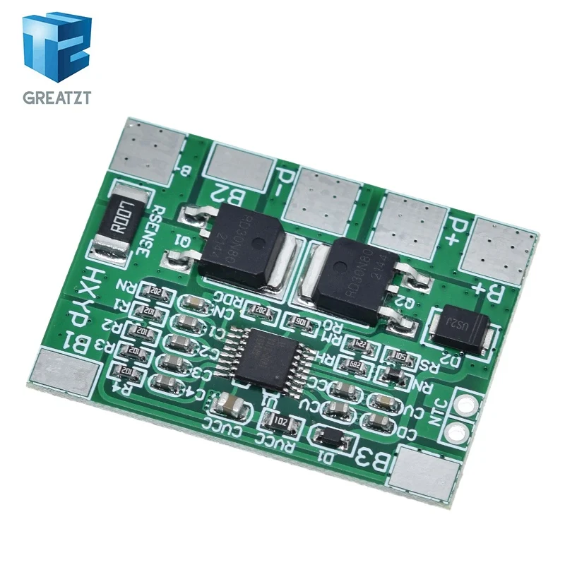 Фото Плата защиты аккумуляторов GREATZT BMS 4S 3.2V 3.7V 8A LiFePO4 / литиевых батарей 12.8V 14.4V для аккумуляторных блоков 18650 32650 №1
