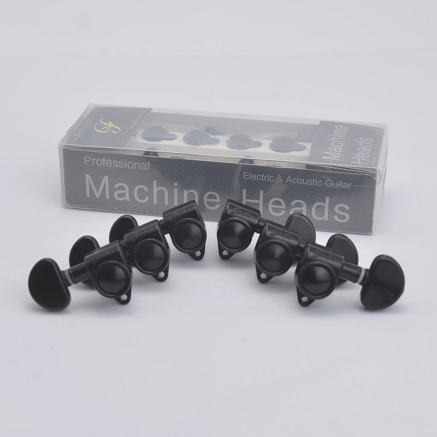 

1 Set 3R-3L Guitar Machine Heads Tuners Black Made in Korea Guitar Parts
