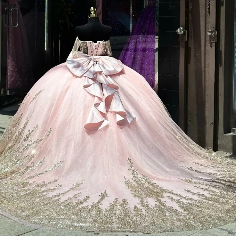 Роскошное бальное платье розового цвета для выпускного вечера танцевальное Desses