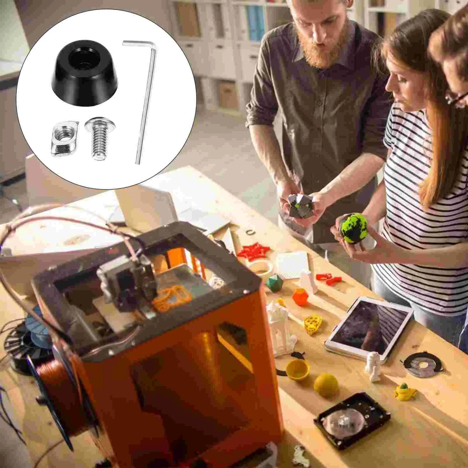 

3D Feet Mat Anti Vibration Parts Pads Protector Absorber Wrench Fittings Landing Bumper Cushion Accessories Replacement