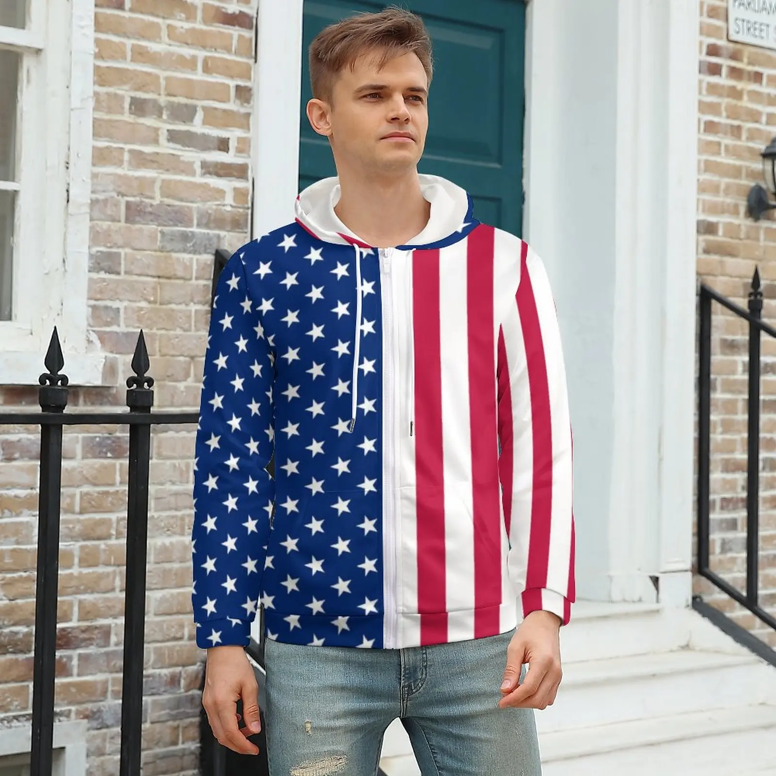 

Красные, белые, синие звезды, свободные толстовки, мужской патриотический Флаг США, Модный пуловер, толстовка с длинным рукавом Смешные свит...