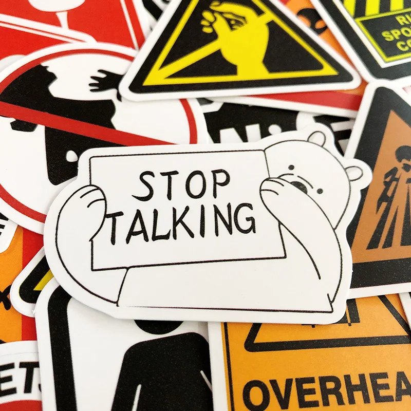 10/30/50 шт. Предупреждающие наклейки запрещающие опасность Наклейки для