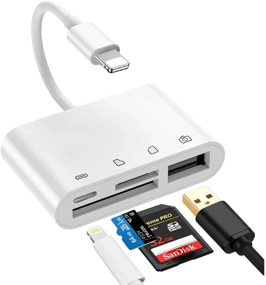 

Lightning To USB OTG Converter Adapter for IPhone Mouse Keyboard Charging U Disk Camera Card Reader Sata Converter Cable