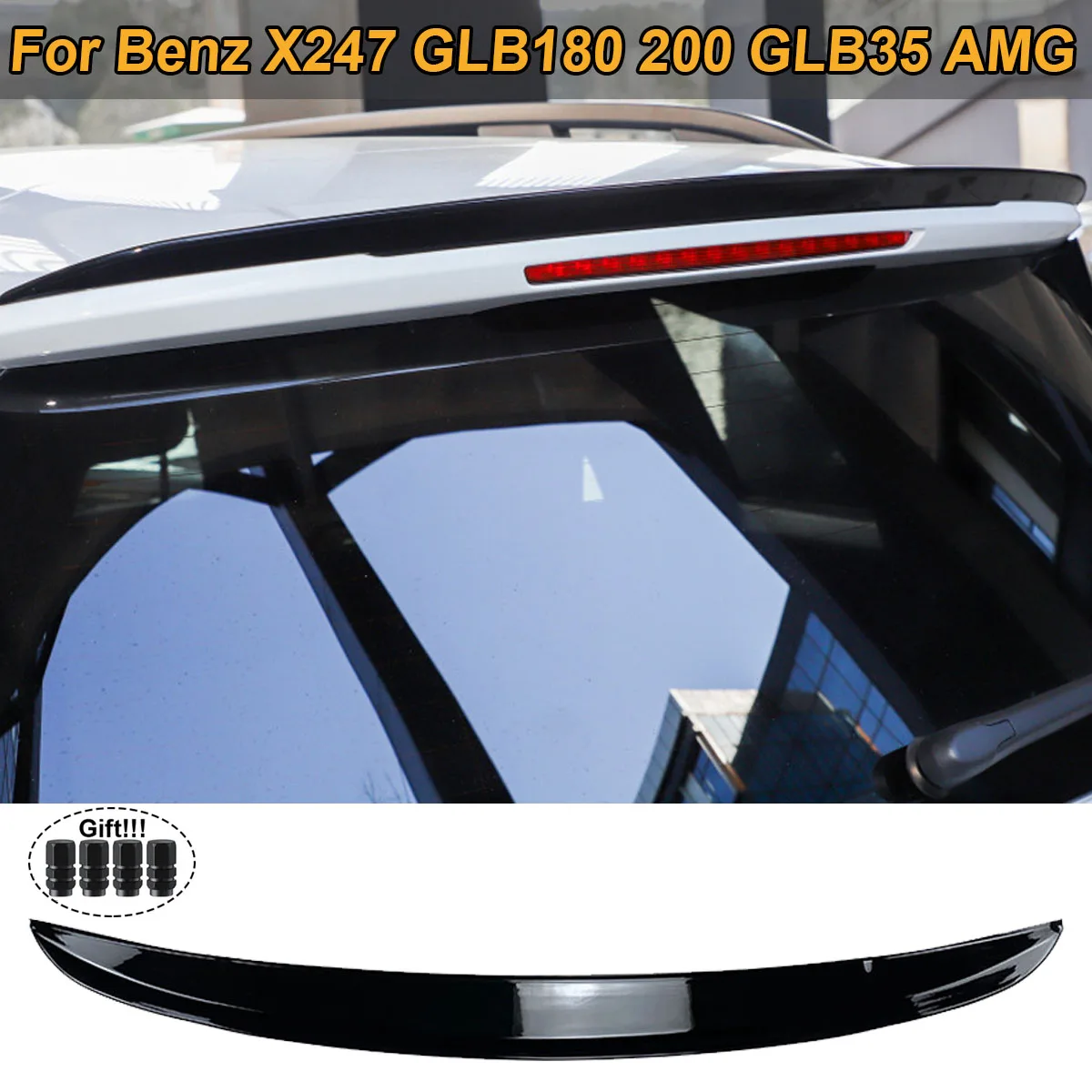 

Rear Roof Spoiler Wing Winglet Deflector Body Kit For Mercedes Benz X247 GLB Class GLB200 GLB180 GLB35 2020-2021 Car Accessories