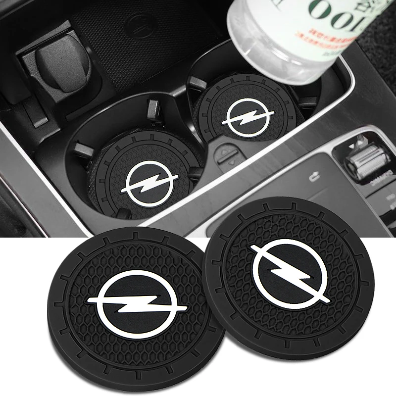 

2PCS Car Non-slip Cup Pad Water Cup Coaster Drink Bottle Holder Mat Accessories For Opel Astra H G Mokka Zafira Corsa Vectra C D