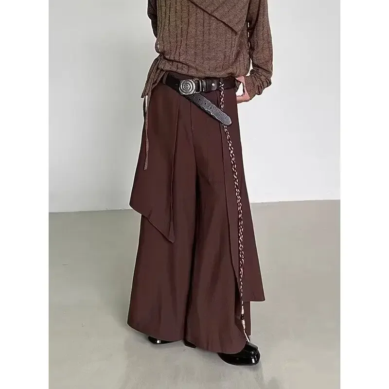 Летние горные китайские каллиграфические штаны Skort Splice из двух частей Illusionbell