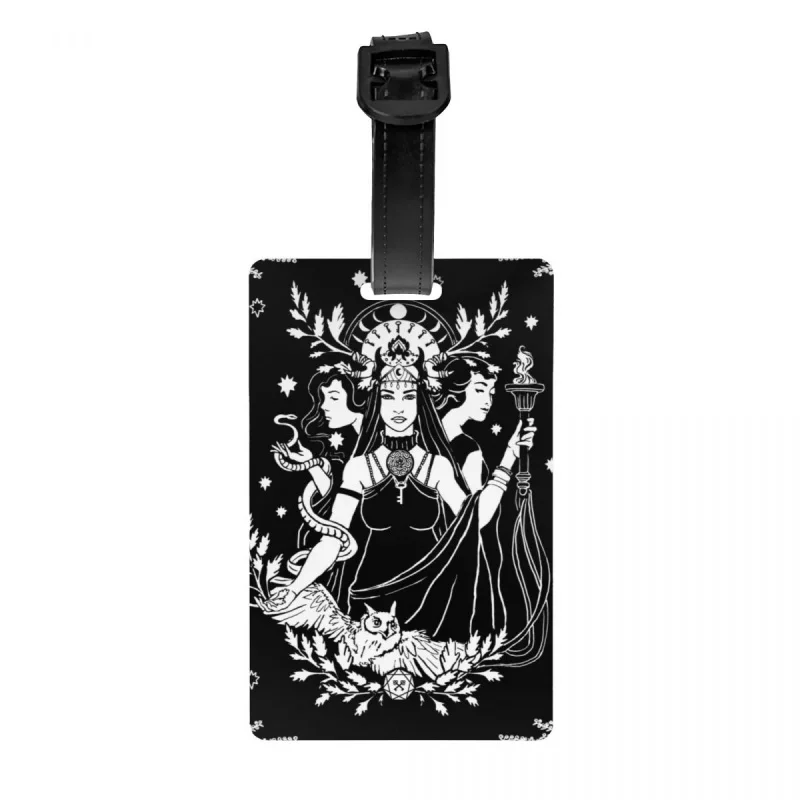 

Hekate чемодан тройной богини для чемоданов милые готические наклейки на Хэллоуин ведьма для багажа Личная Обложка имя удостоверение личности