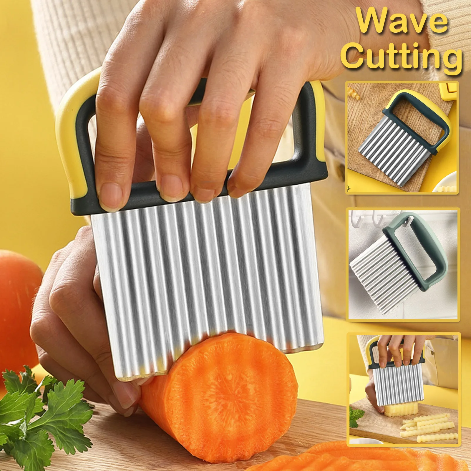 

Wave Vegetable onion potato slices wrinkled potato slices knife french fries salad corrugated cutting chopped Kitchen Gadgets