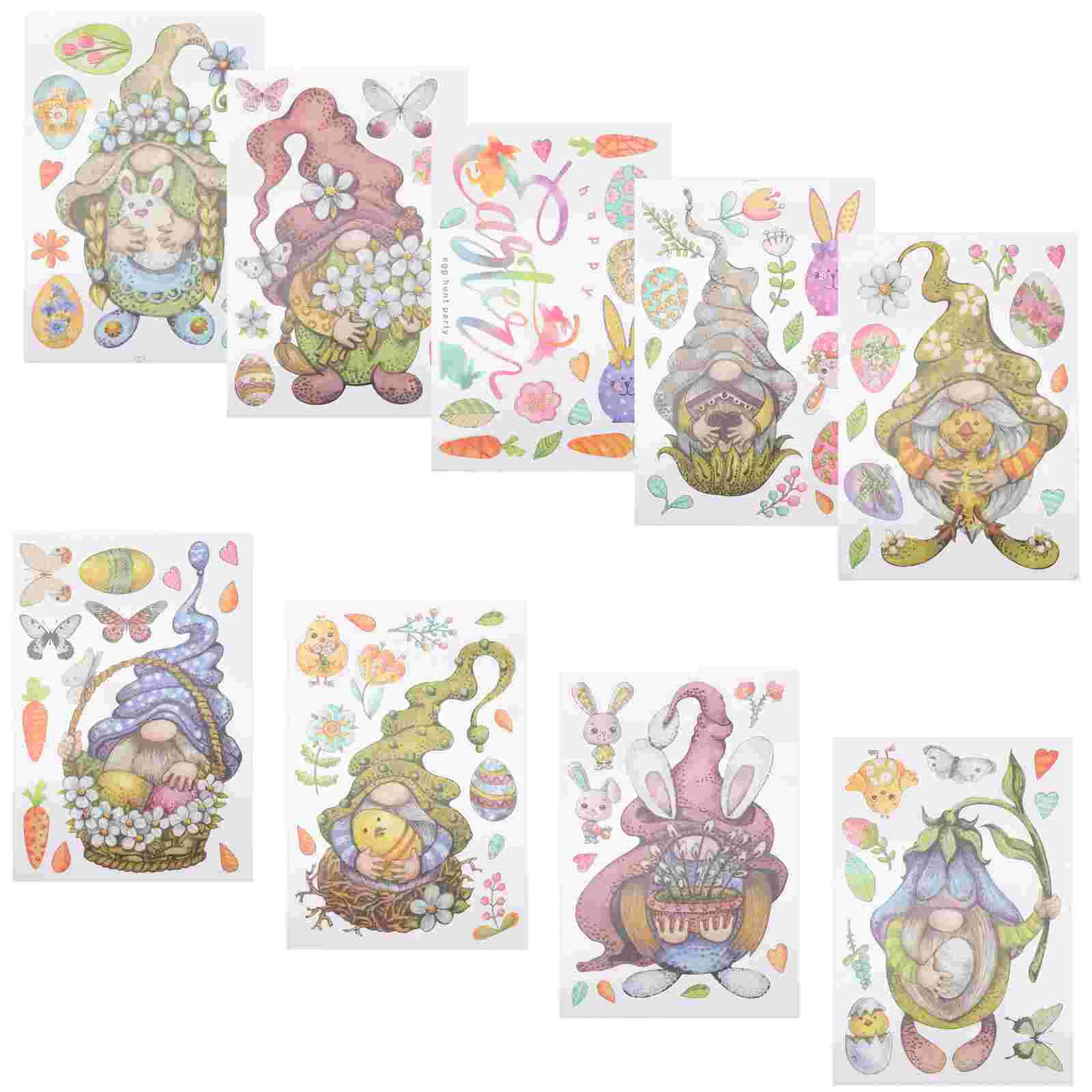 

Window Glass Stickers Bunny Decor Easter Cartoon Decal Applique Carrot Window Sticker Pvc Door Sticker Easter Wall Decal