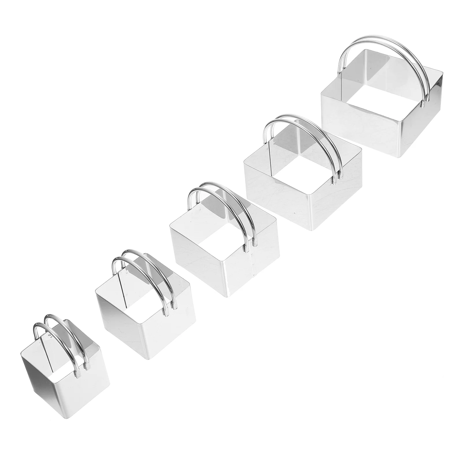 

Cookie Cutterbaking Cake Biscuit Molds Pastry Mold Ring Square Moussemetal Rings Stainless Steel Donut Shapes Pancake Fondant