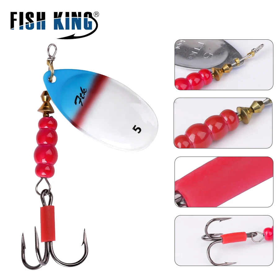 Фрикционная блесна рыболовная приманка с тройным крючком металлический