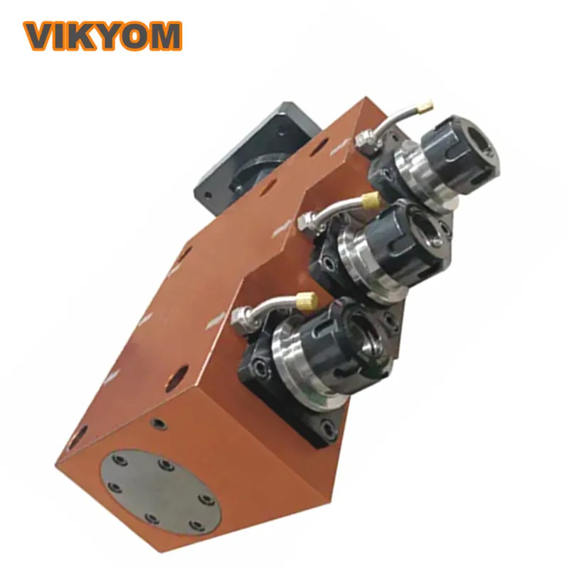 Трехосевая токарная головка ER25 с высоким и низким мотором боковым креплением