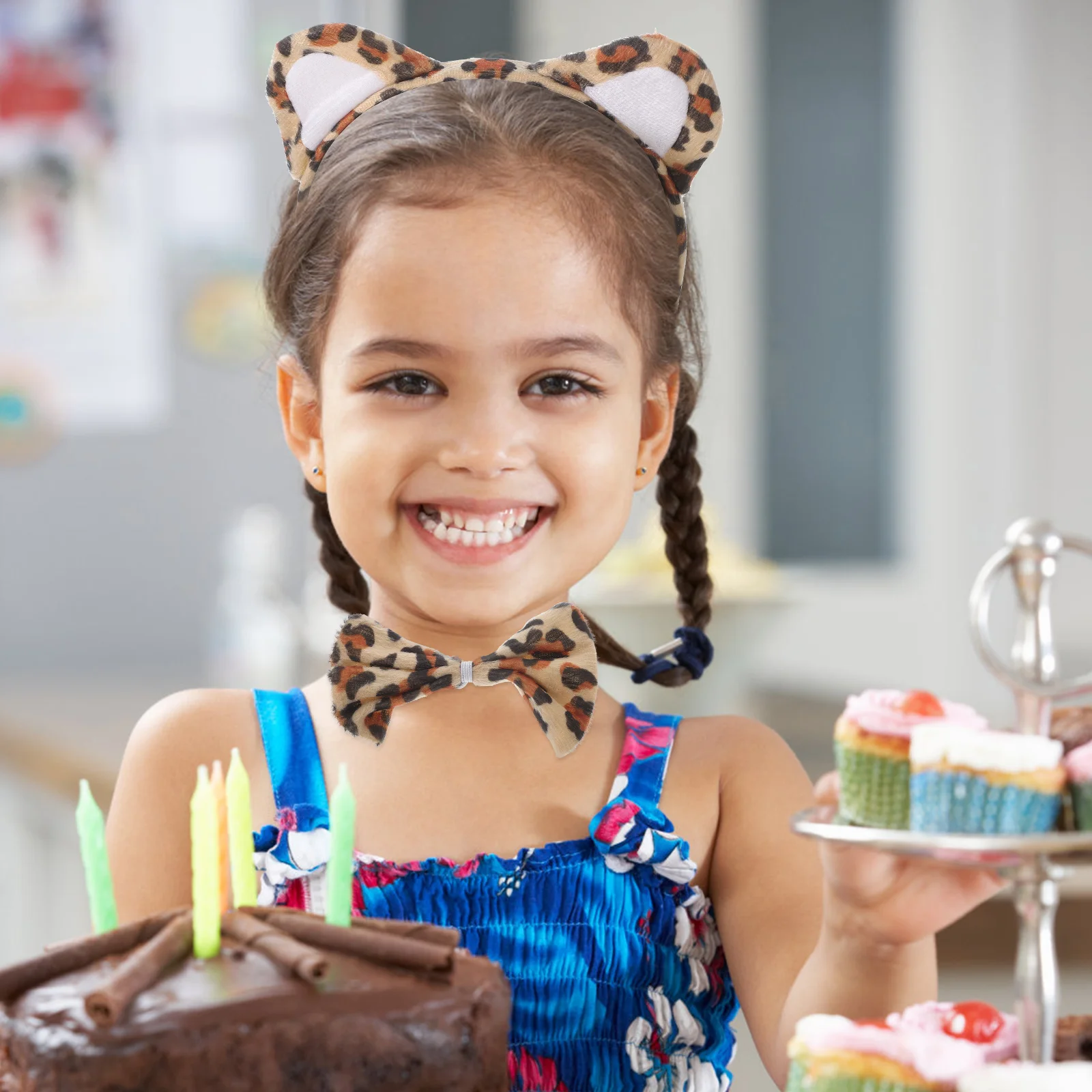 Повязка на голову с тигром костюм для носа детей уши хвост женские повязки