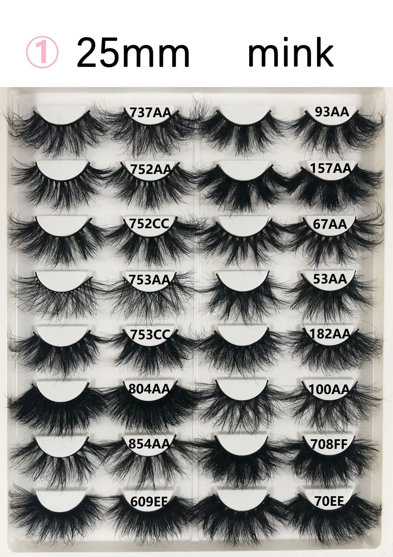 

3 pairs 25mm mink eyelashes 3D dramatic false eyelashes handmade fluffy eyelashes natural long 25mm eyelash extension
