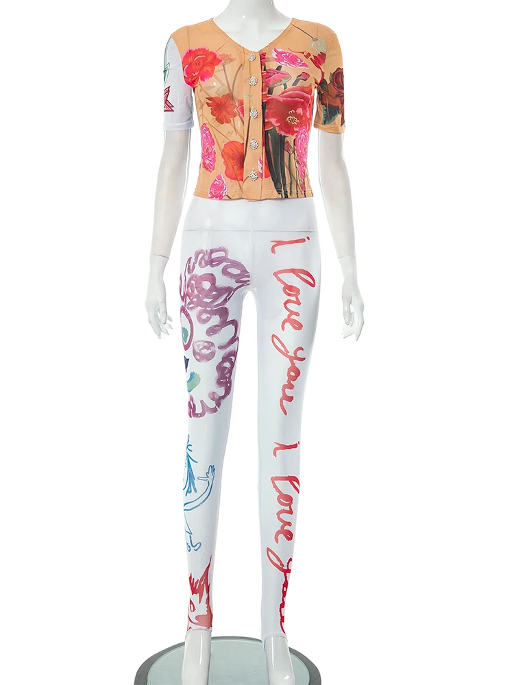 Женский комплект из топа и леггинсов Bolopi 2-х предметов винтажный кардиган с