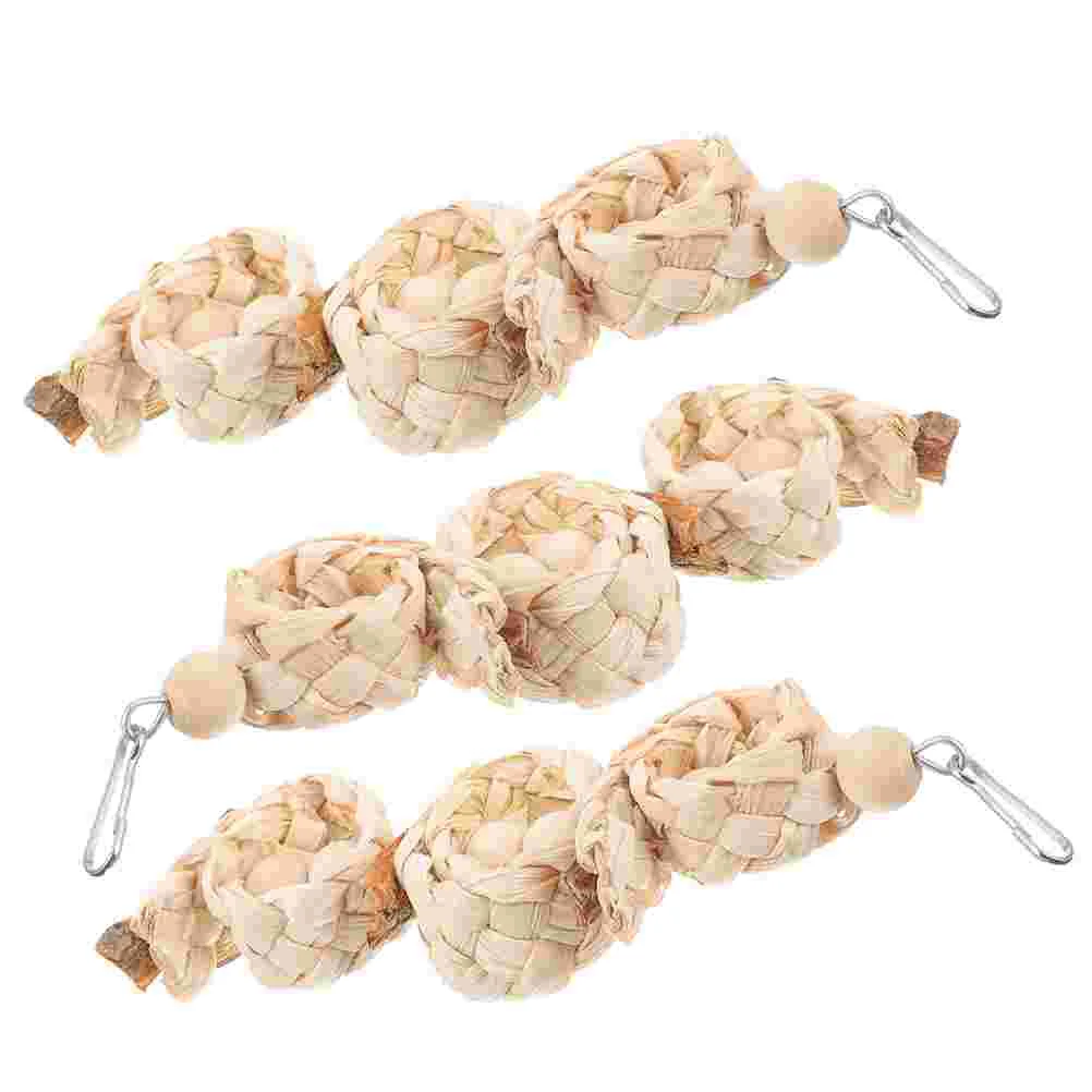 3 шт. жевательная игрушка для попугая износостойкие птичьи попугаи обучающие