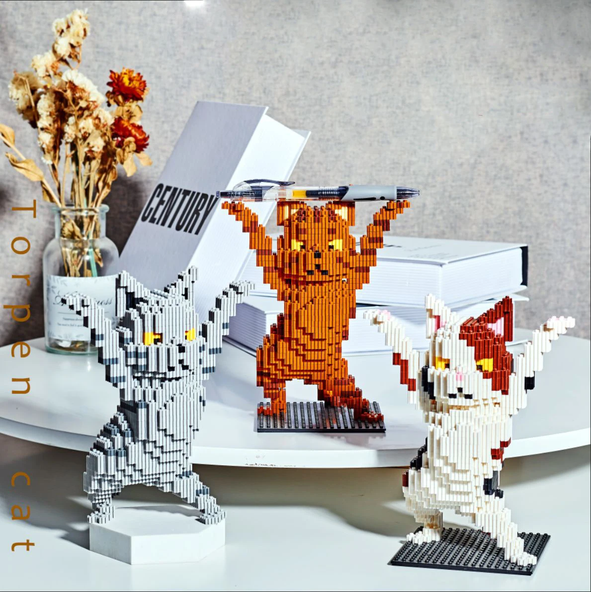 

Linkgo Connection Building Blocks DIY Animal Micro Bricks Lovely Holding Cat Collection Pet Juguetes Kids Toy Girl Present
