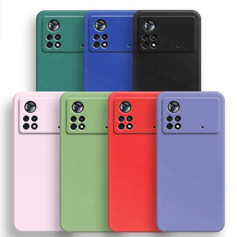 

Case For POCO X4 Pro 5G Case For POCO X4 Pro Cover ShockProof New Liquid Silicone Bumper For Xiaomi POCO M4 X4 Pro 5G Cover