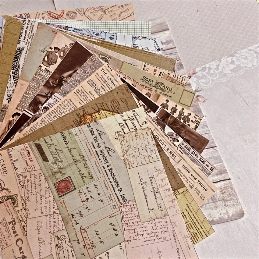 

6" Single-side Printed Vintage Pattern Creative Papercraft Art Paper Handmade Scrapbooking Kit Set Books 12sheets/24sheets