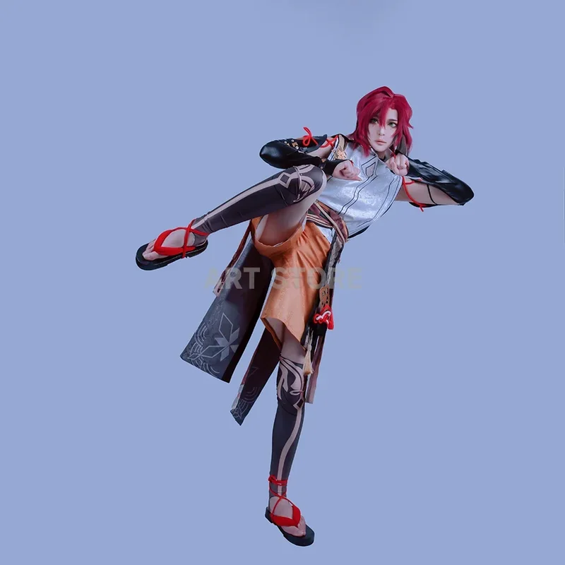 Игра Genshinimpact Shikanoin Heizou Косплей Костюм Парик Полный комплект с аксессуарами для