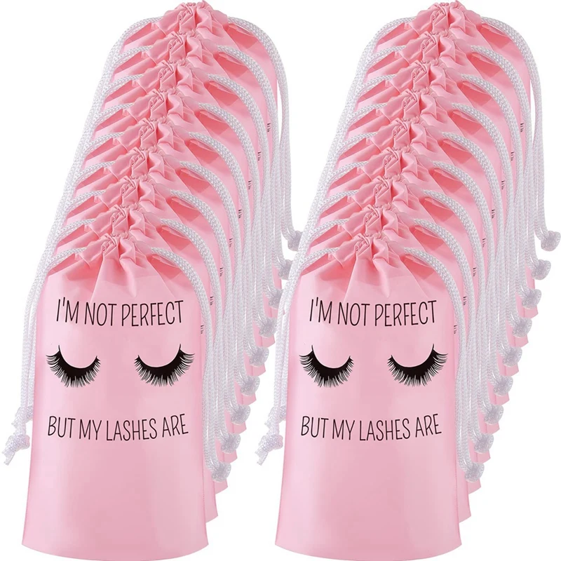 

50 шт., косметичка для женщин, с черным шнурком