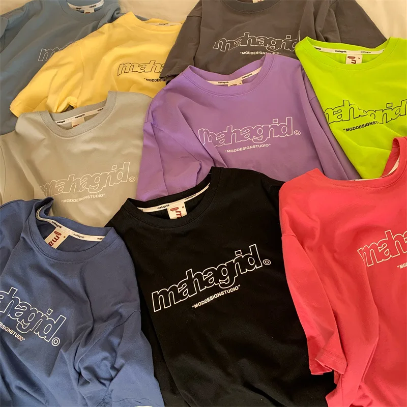 

2022 New Korean Mahagrid Hollow Letters Wild Korean Trendy Brand Summer Men and Women Couple Clothes