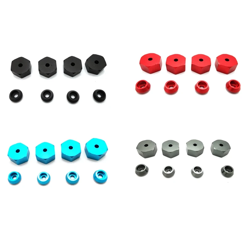 

4PCS 5mm to 12mm Metal Combiner Wheel Hub Hex Adapter for WPL D12 C24 C34 B24 B36 MN D90 D99 RC Car Upgrade Parts