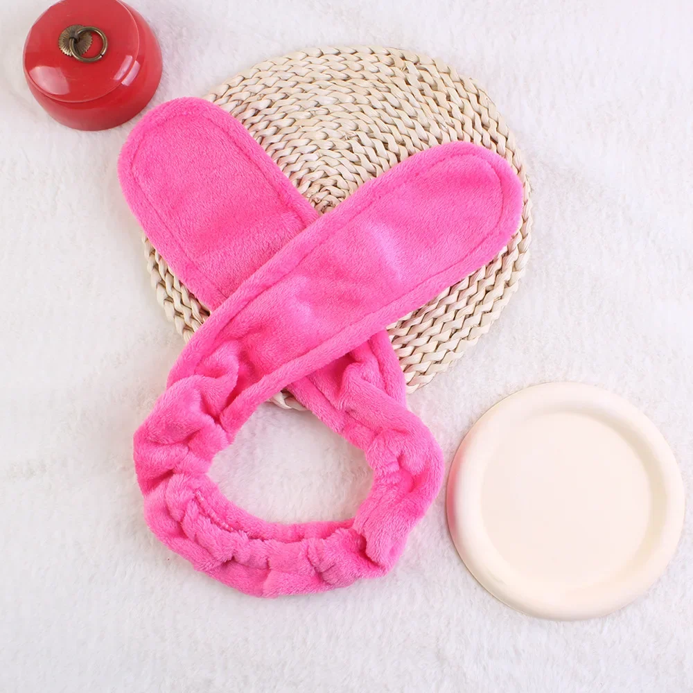 Безнагревательная коралловая бархатная повязка на голову для мытья лица бигуди