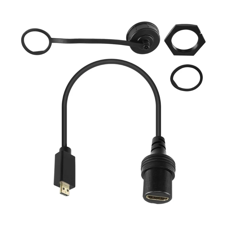 Кабель HDTV папа-мама HDMI2.0 для скрытого монтажа