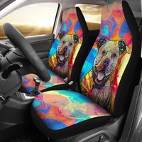 colorful pitbull cute pitbulls dog lover car seat covers 211604pack of 2 universal front seat protective cover