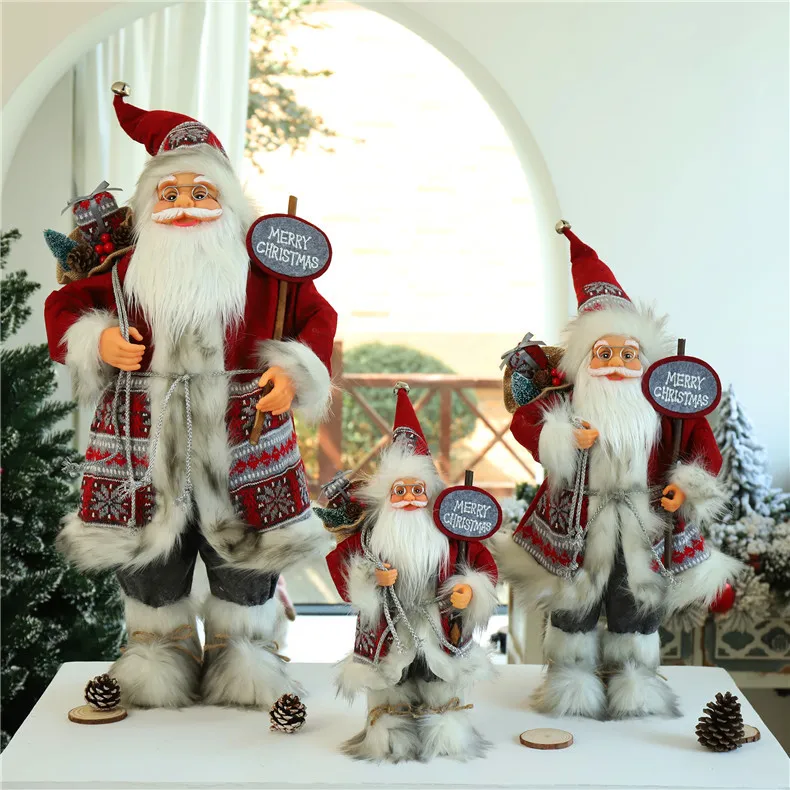

Рождественское украшение, тарелка, украшения для кукол Санта-Клауса, модные украшения для дома на Рождество, Новый год