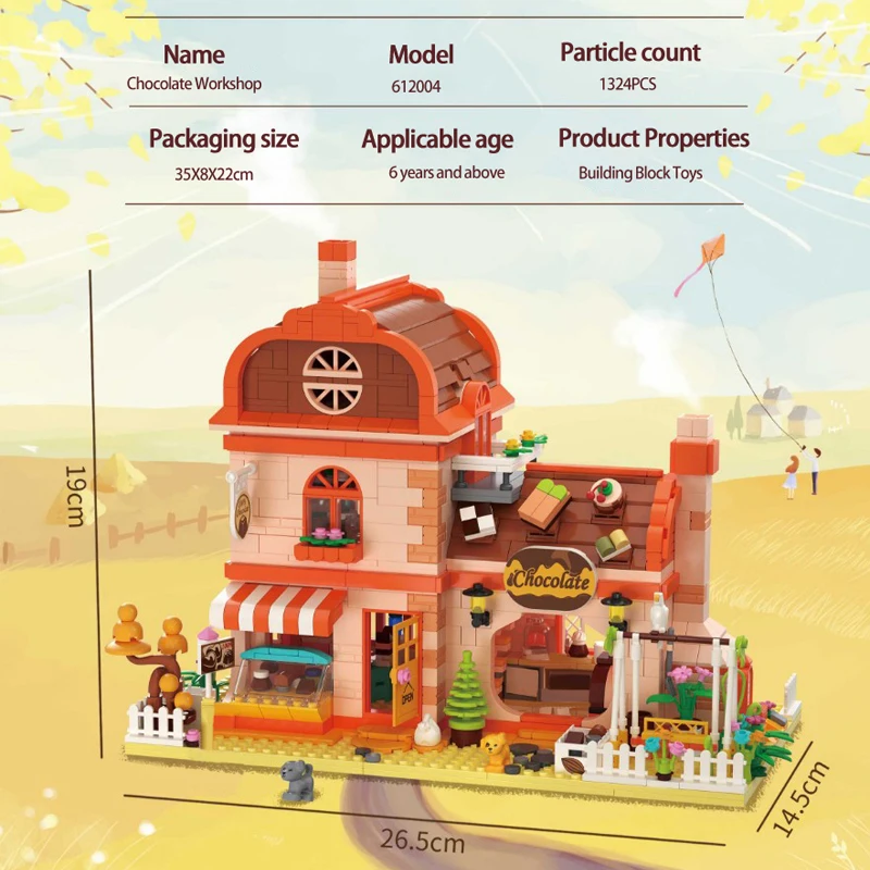 Новая креативная шоколадная мастерская мини-наборы кирпичей сделай сам Streetview